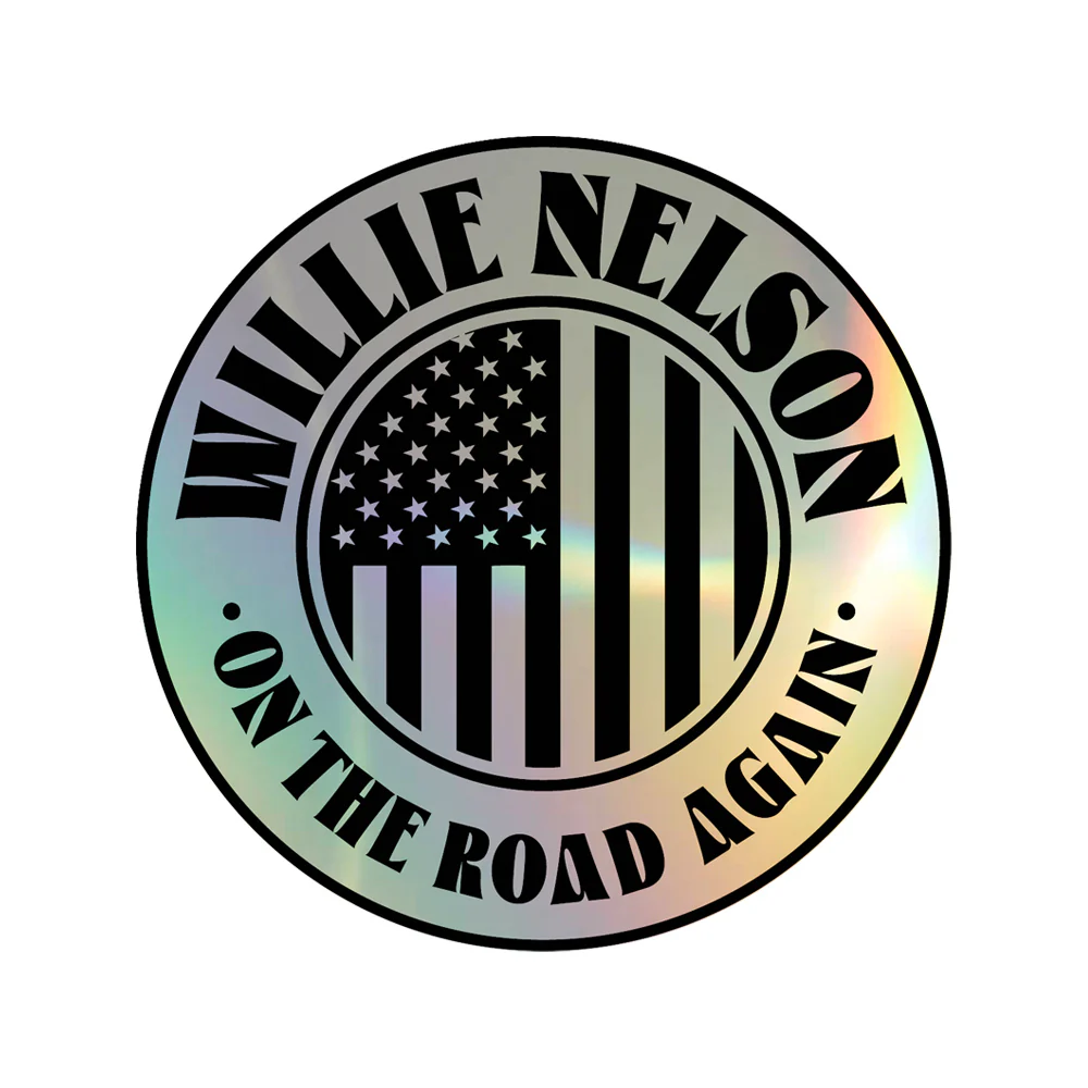 Holographic On The Road Again Sticker